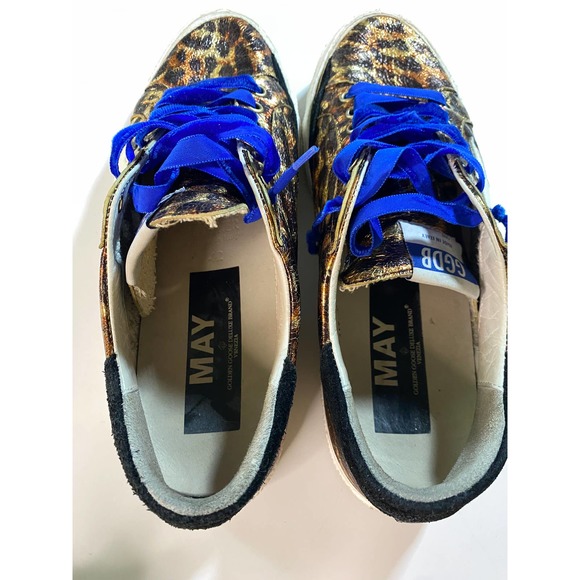Golden Goose May Star Leopard-Print Low Sneakers Size 42 - Picture 6 of 8